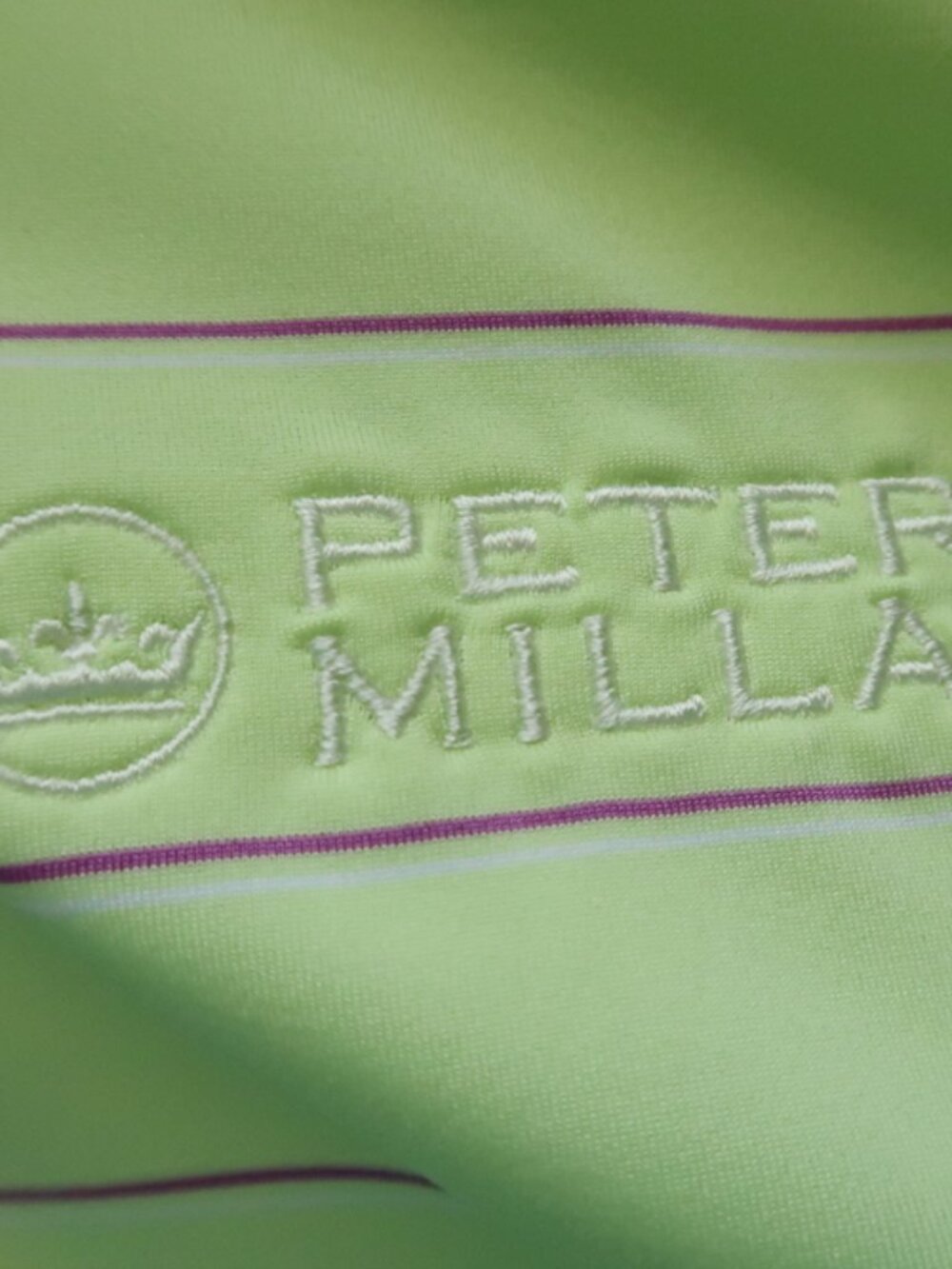 Peter Millar Lime Green Marcus F&G Stretch Polo (M) OMG ⛳️